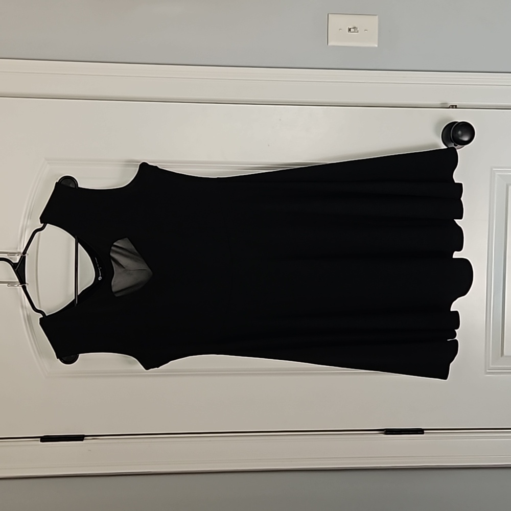 Cutout back black dress